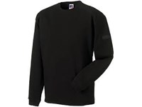 Werksweater R-013M-0 , ronde hals met verstevigingen, wasbaar op 60°C